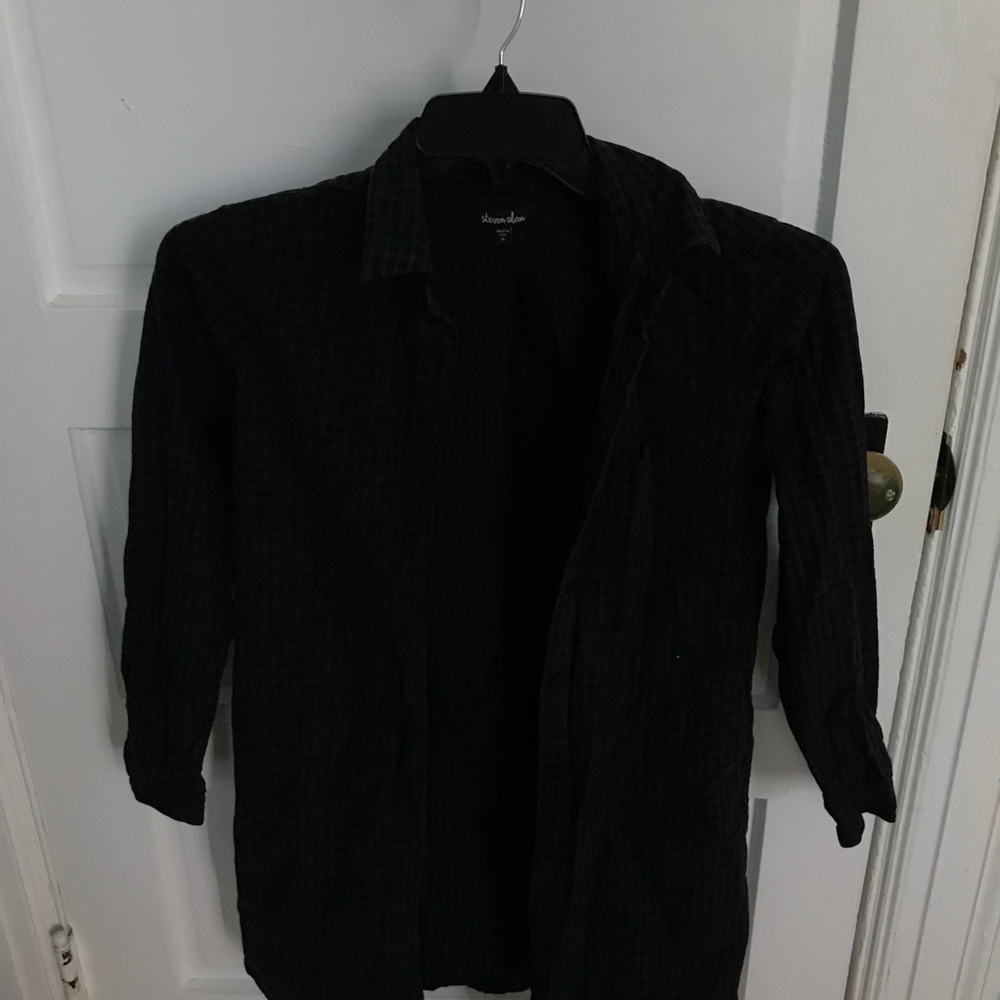 Steven Alan Plaid Shirt Dress